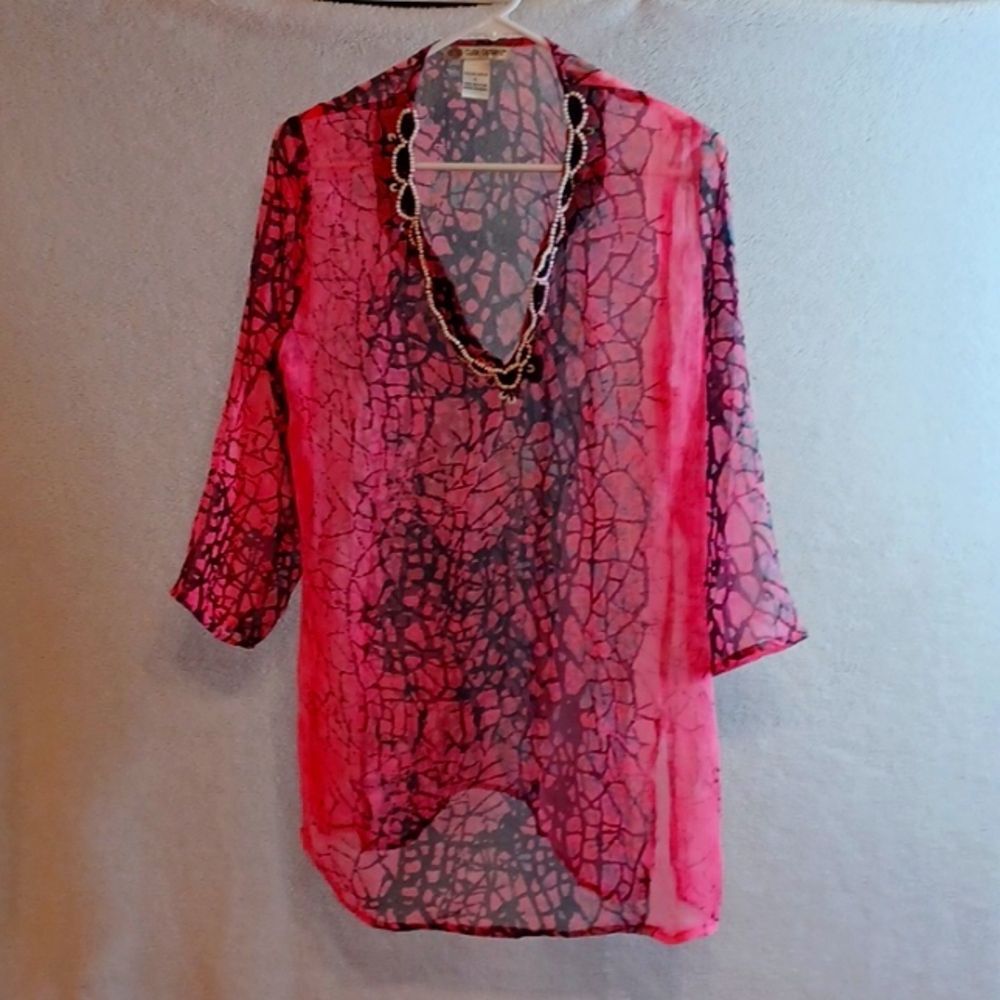 Cute Options New Sheer Womans Beaded Made in India Top L